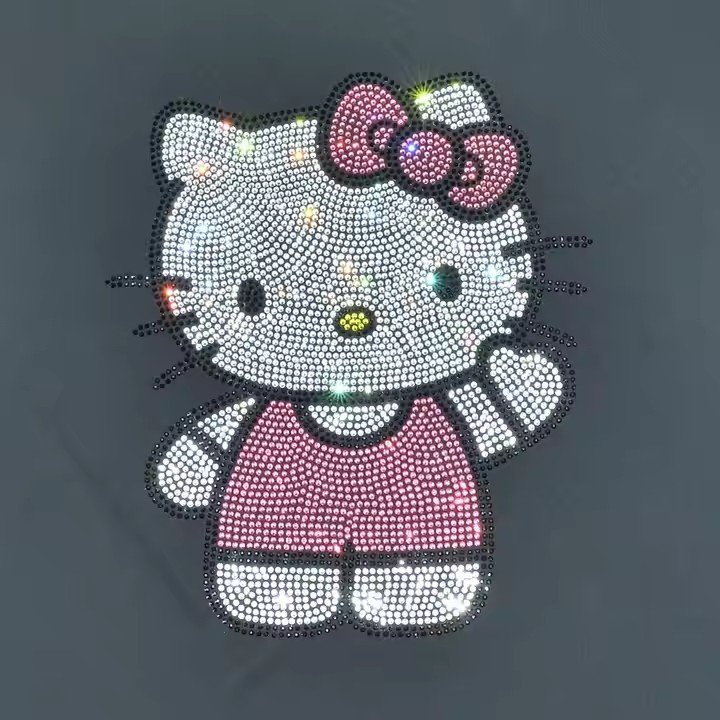 hello kitty Wholesale Hello kitty Design Hotfix Rhinestone Transfer