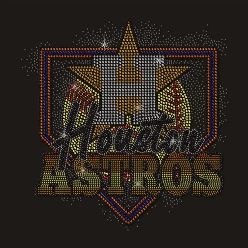 astros Best Houston Atros Template Pattern Rhinestone Transfer for T-shirts