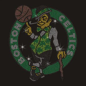 Best Quality NBA Team Logo Template Pattern Basketball Rhinestone Transfer