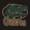 Bling Crytal Crocodile Team Logo Design Rhinestone Heat Transfer for Shirts