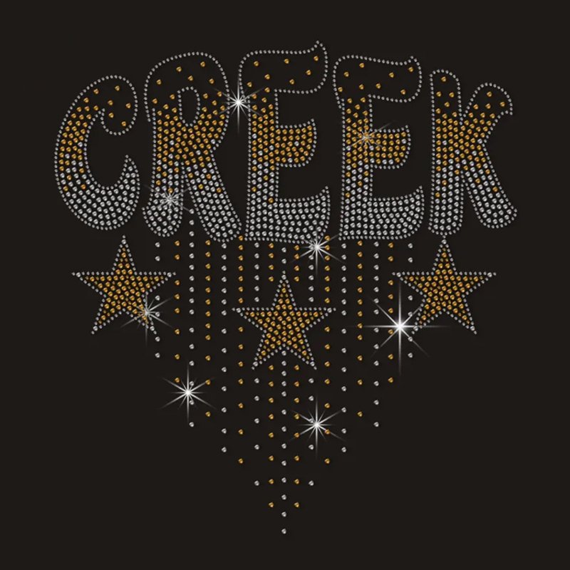 Custom Cheerleader Design Creek Rhinestone Transfers