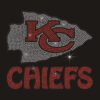 Factory Direct Selling Shiny NFL Kansas City Chiefs Hotfix Rhinestone Transfer Design