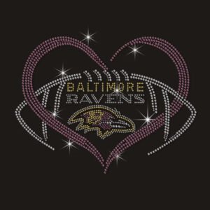 Factory Sale Rhinestone Heat Transfers Football Team Design Motifs