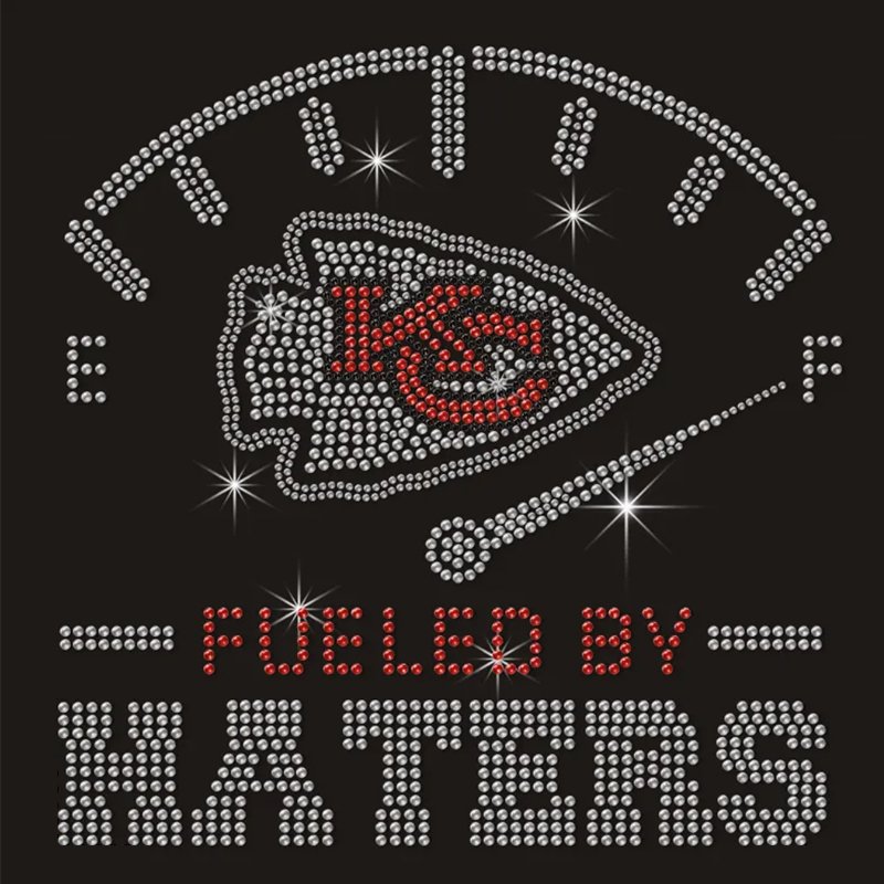 ks Bling Bling NFL Team Logo Chiefs Rhinestone Heat Transfer