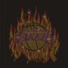 lakers Custom Basketball Team Logo Lakers Design Rhinestone Heat Transfer