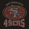 NFL Logo 49er Design High Quality Rhinestone Heat Transfers for Clothing