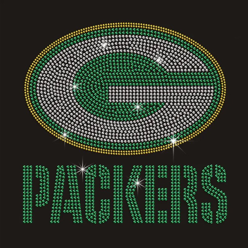 packers China Manufacturer to Produce Cutom NFL Green Bay Packers Rhinestone Transfer