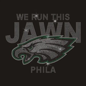 Fast Delivery Hotfix Bling Philadelphia Eagles Rhinestone Iron on Design Transfers