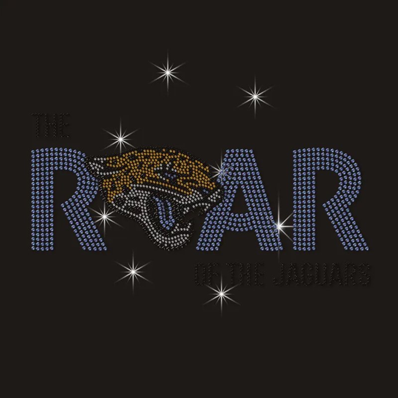Custom Team Logo Design Rhinestone Logo Heat Transfer Hotfix Template Pattern
