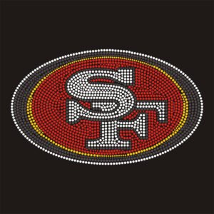 team-logo-05 Custom San Franciso 49ers Bling Logo Rhinestone Transfer for Clothing