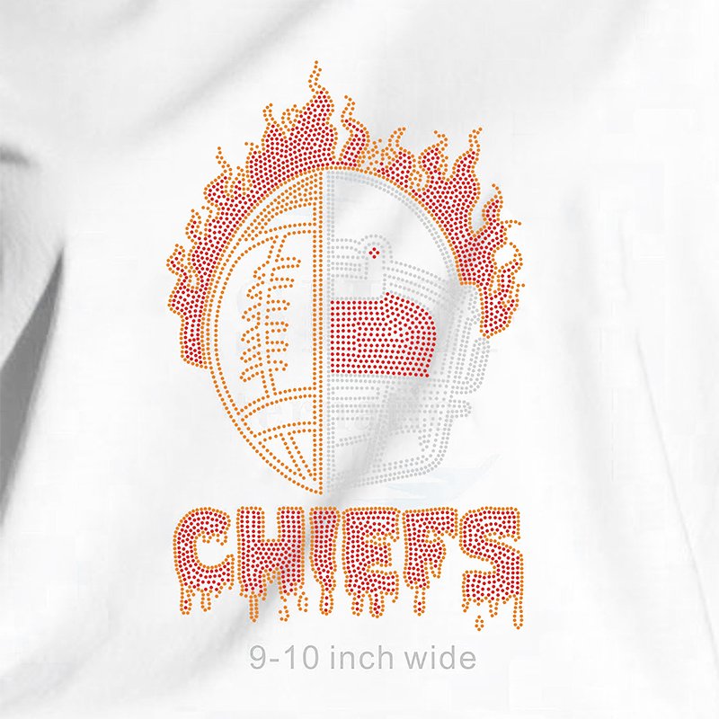 Custom Sparkle Rhinestone Transfer Iron-on Team Logo for Bags and Hats