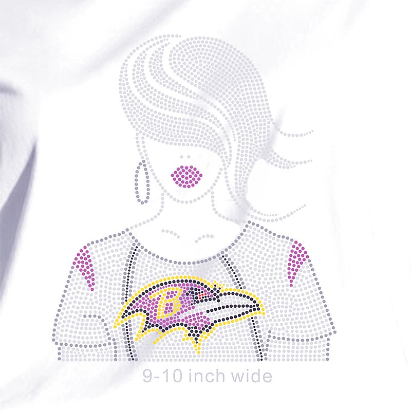 High-Quality NFL Logo Rhinestone Transfer for Fashion Apparel