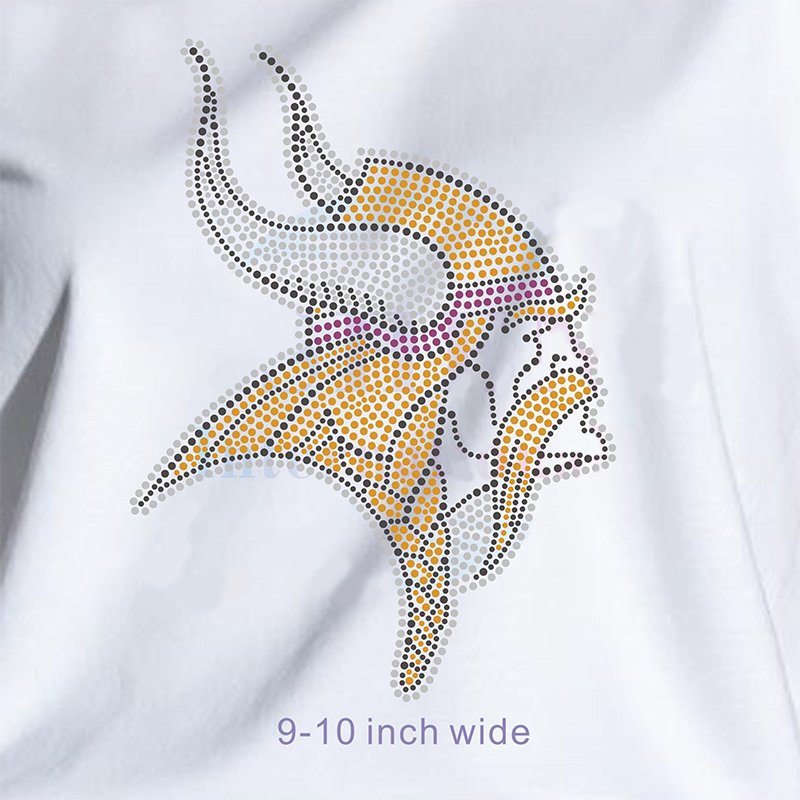Trendy Rhinestone NFL Logo Transfer for Custom Hoodies and Sweatshirts