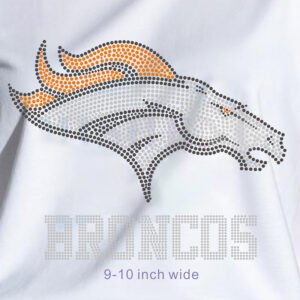 Durable Hot Melt Team Logo Hot fix Rhinestone Transfer for Textile, Garment