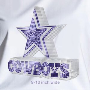 Premium Quality Shiny Crystal Iron-On Rhinestone Transfer for Custom NFL Logo Clothing