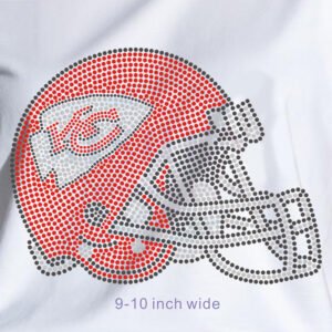 Durable Washable Custom Rhinestone Transfer for Adding NFL Logos to Hats and Jackets
