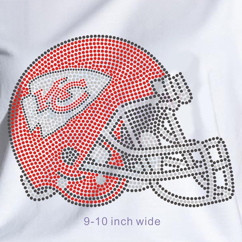 Durable Washable Custom Rhinestone Transfer for Adding NFL Logos to Hats and Jackets