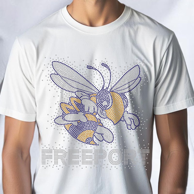 Custom Design Fan Apparel Rhinestone Transfer with NFL Team Logo for T-Shirts