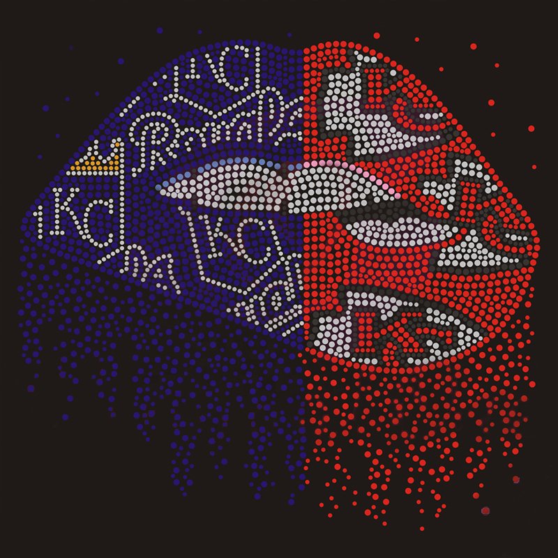 Shining Crystal Rhinestone Transfer - NFL Kansas City Chiefs Logo with Red Lip Design, Custom Hotfix for Apparel & Fan Gear