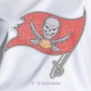 Glittering NFL Tampa Bay Buccaneers Skull & Crossbones Rhinestone Transfer, Premium Hotfix for T-Shirts & Jerseys