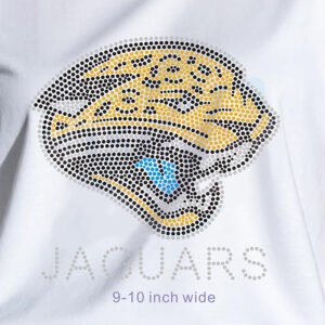 team-logo-46 Fierce Crystal NFL Jacksonville Jaguars Helmet Rhinestone Transfer, Custom Hotfix for Team Spirit & Sportswear