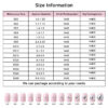 Rhinestone transfer size chart and package information